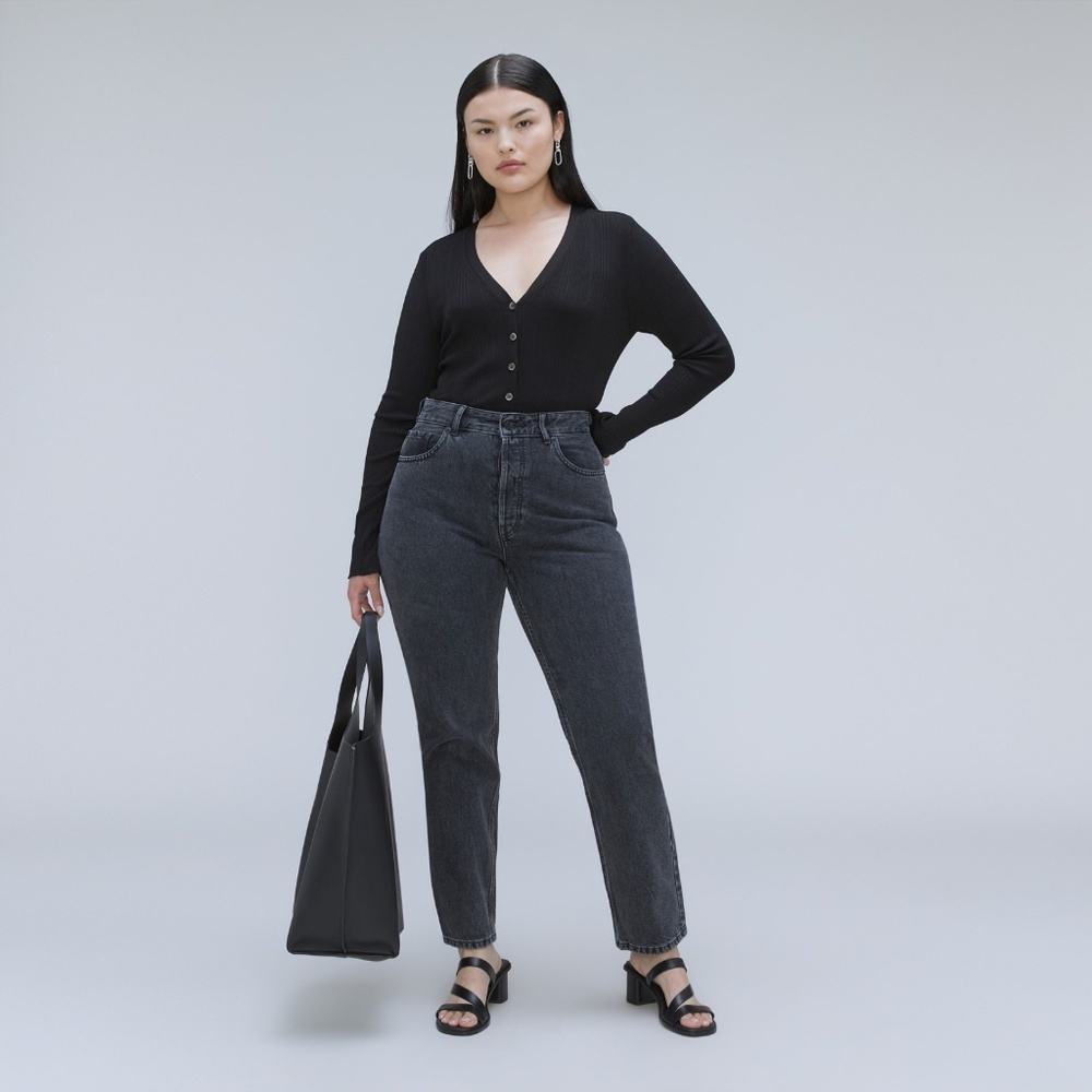 Everlane The '90s Cheeky Hourglass Jean Black Base - Size 26